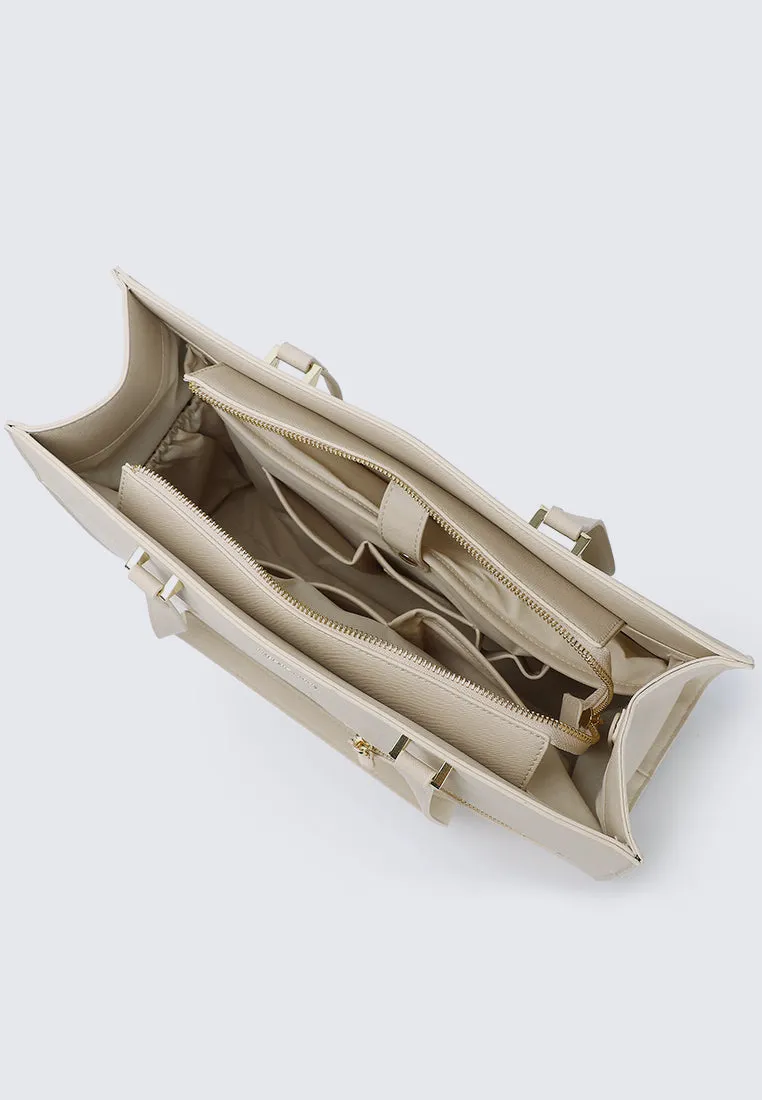 Cody Multi-compartment Tote Bag (Beige)