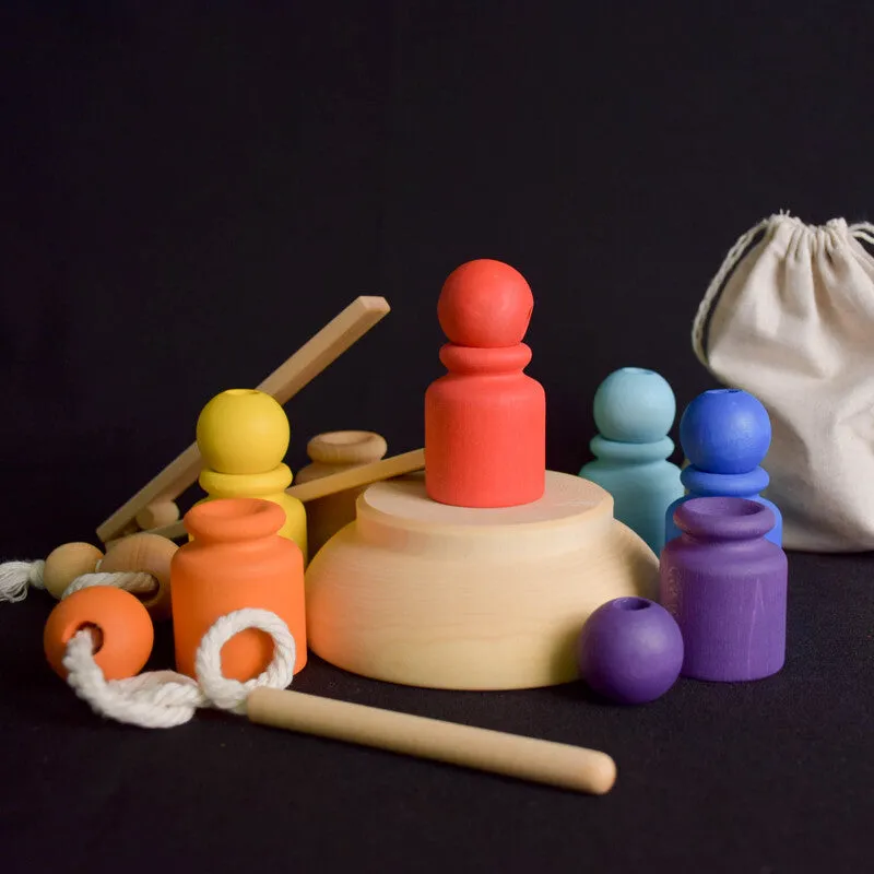 Colour Sorting Activities for Toddlers Montessori Rainbow Toy Cups and Balls
