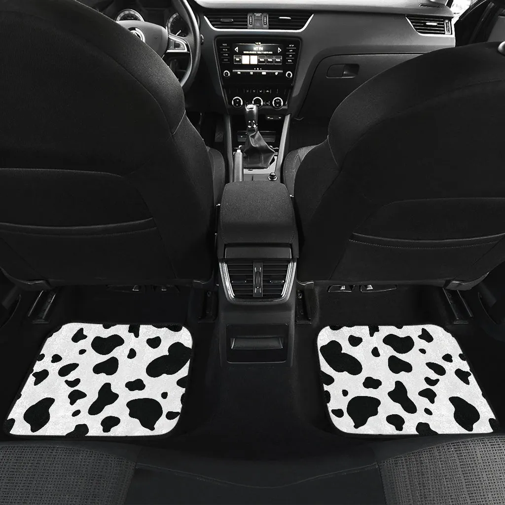 Cow Spots Front And Back Car Mats (Set Of 4)