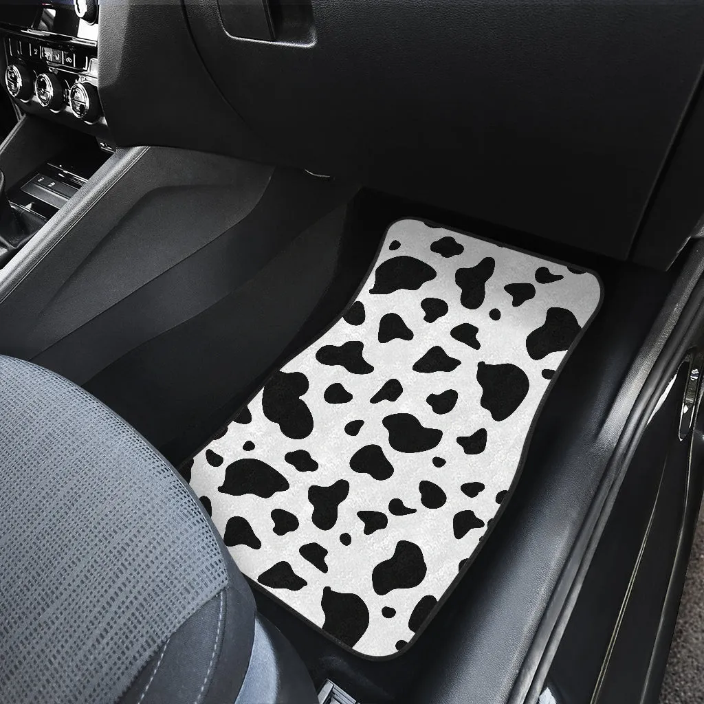 Cow Spots Front And Back Car Mats (Set Of 4)