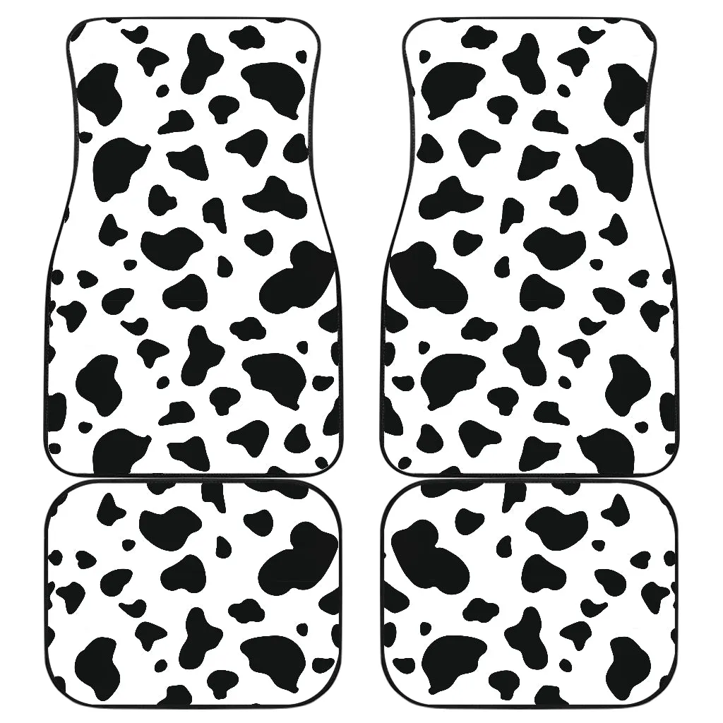 Cow Spots Front And Back Car Mats (Set Of 4)