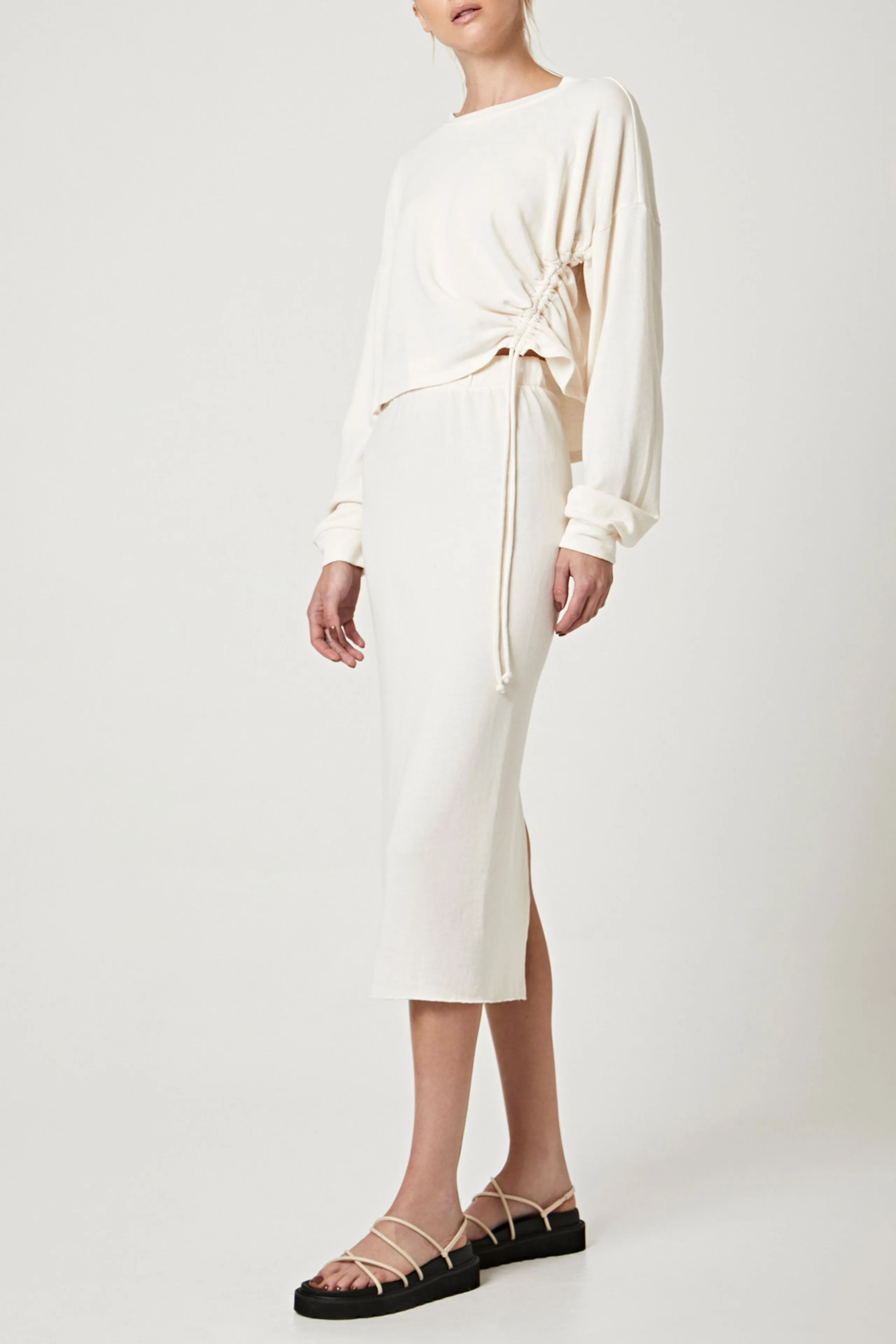 Cropped Drawstring Pullover