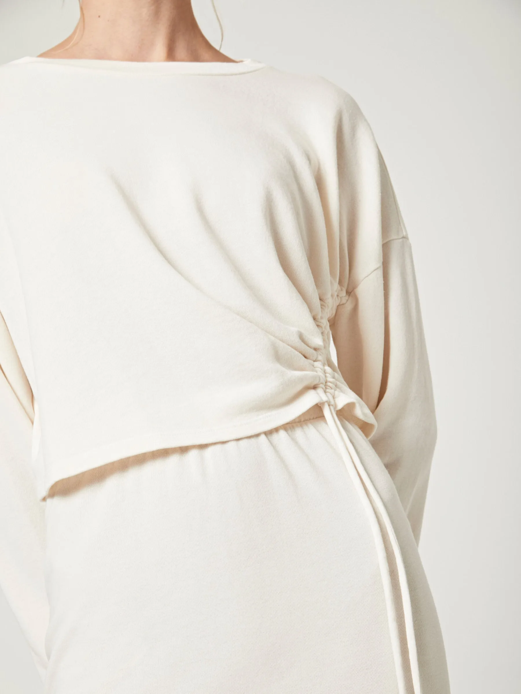 Cropped Drawstring Pullover