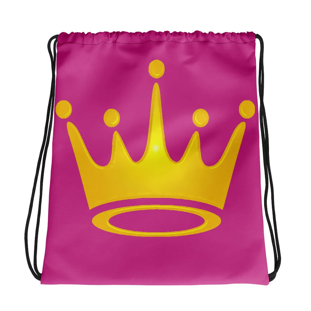 Crown Drawstring bag