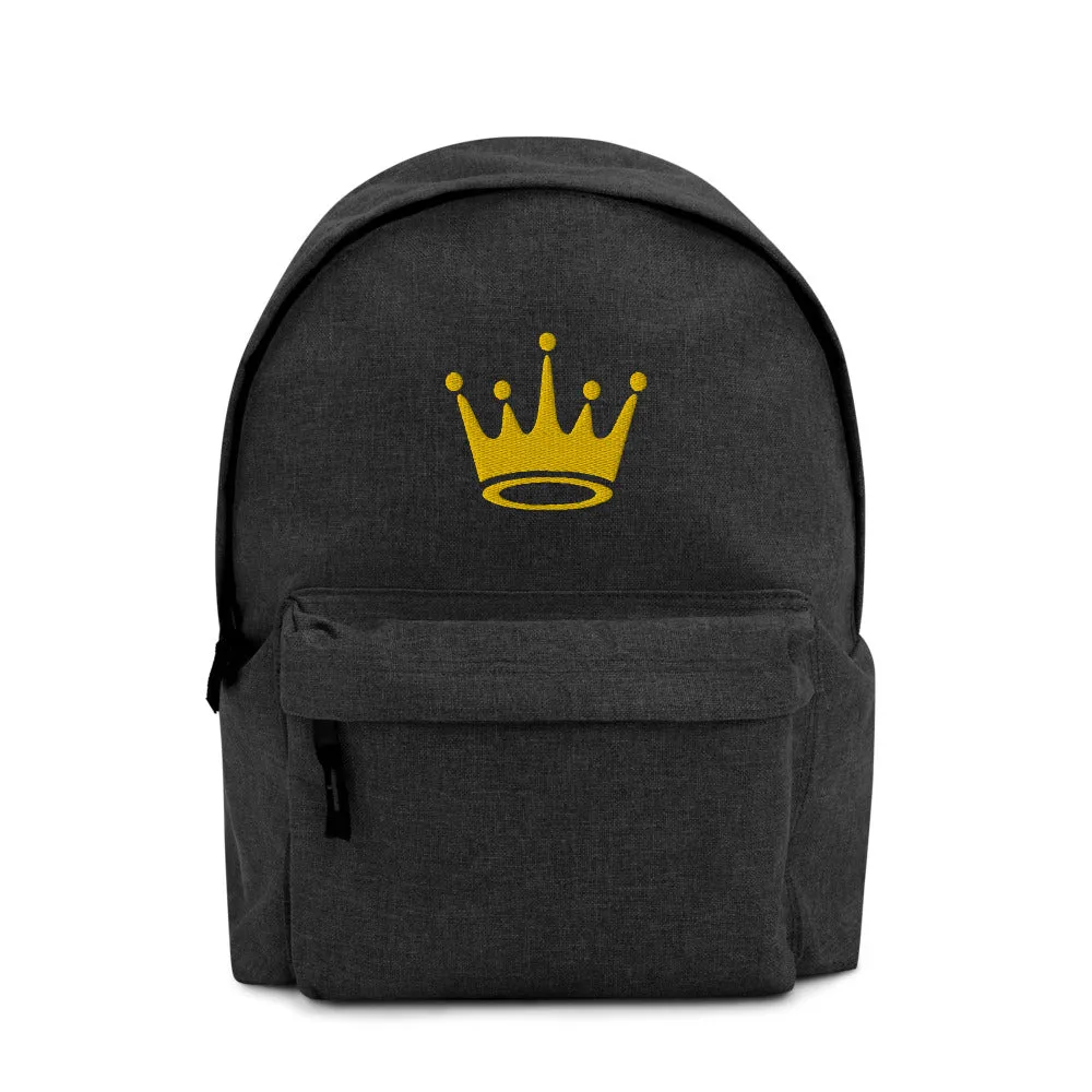 Crown Embroidered Backpack