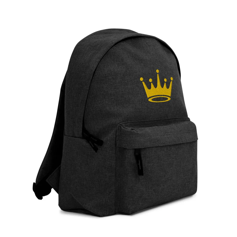 Crown Embroidered Backpack