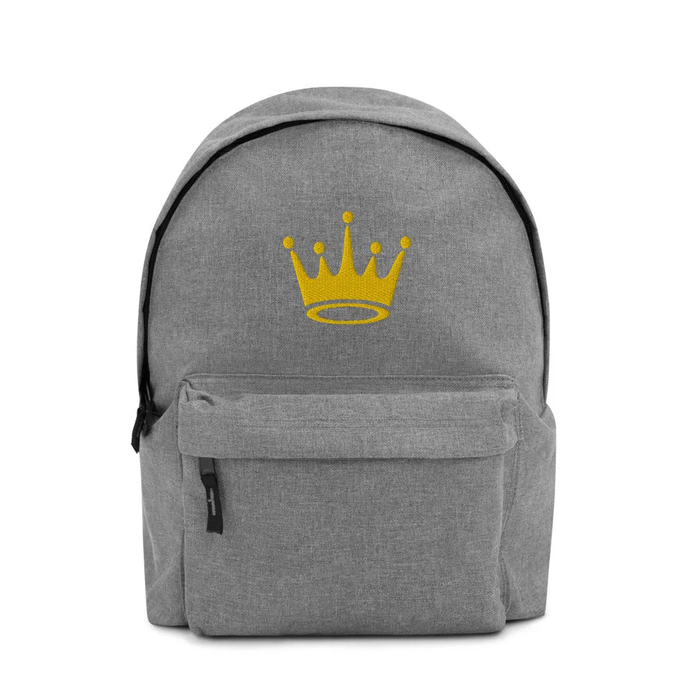 Crown Embroidered Backpack