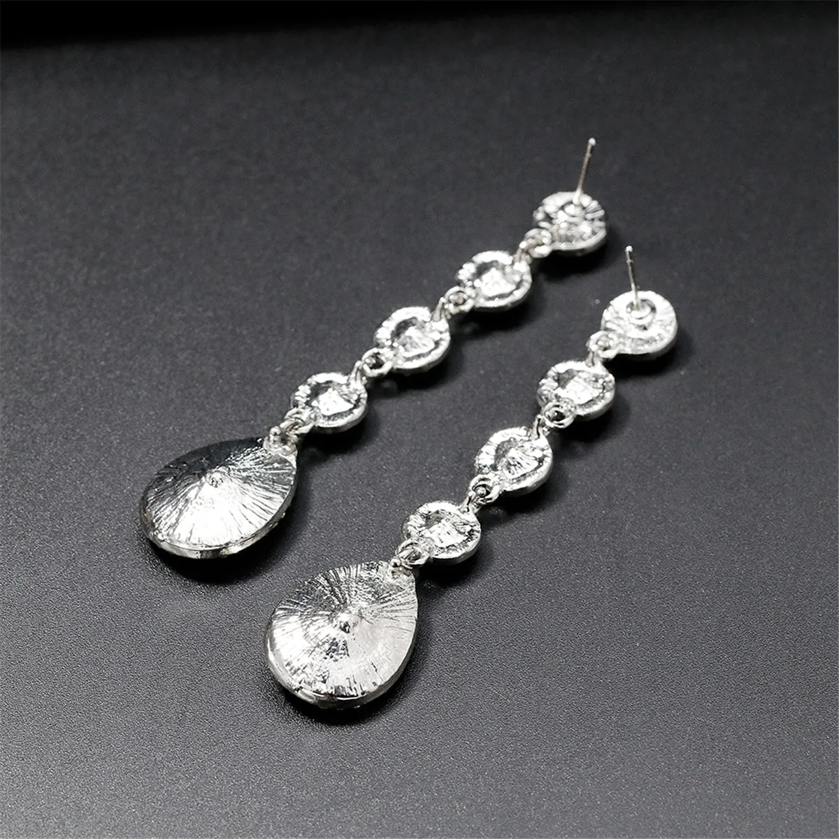 Crystal & Cubic Zirconia Tiered Drop Earrings