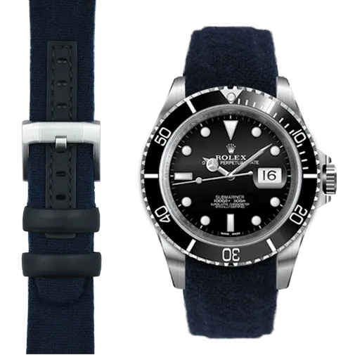 Curved End Nylon Strap for Rolex Submariner with Tang Buckle