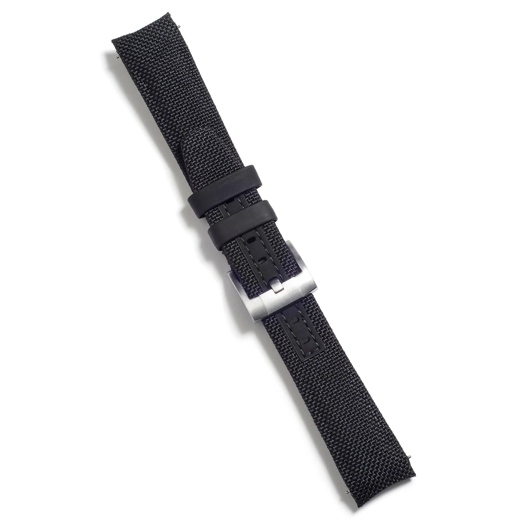 Curved End Nylon Strap with Tang Buckle for Rolex Sub Ceramic No-Date