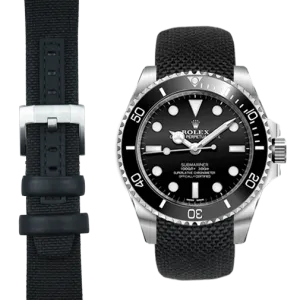 Curved End Nylon Strap with Tang Buckle for Rolex Sub Ceramic No-Date