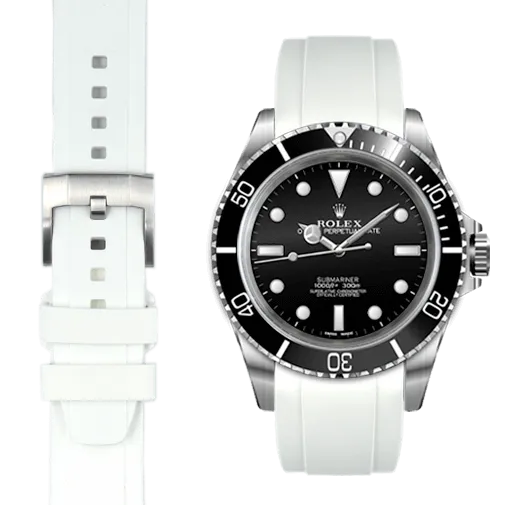 Curved End Rubber Strap for Rolex Submariner No-Date with Tang Buckle