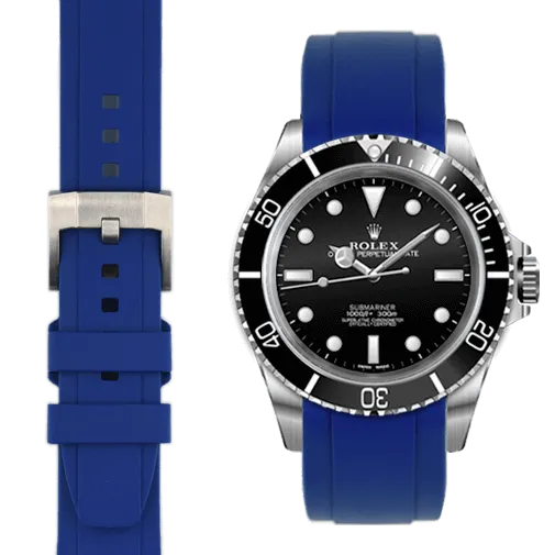Curved End Rubber Strap for Rolex Submariner No-Date with Tang Buckle