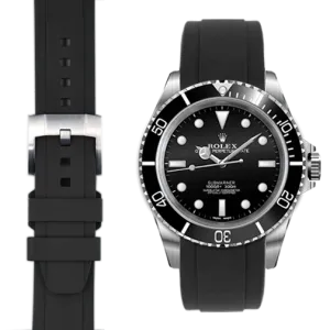 Curved End Rubber Strap for Rolex Submariner No-Date with Tang Buckle