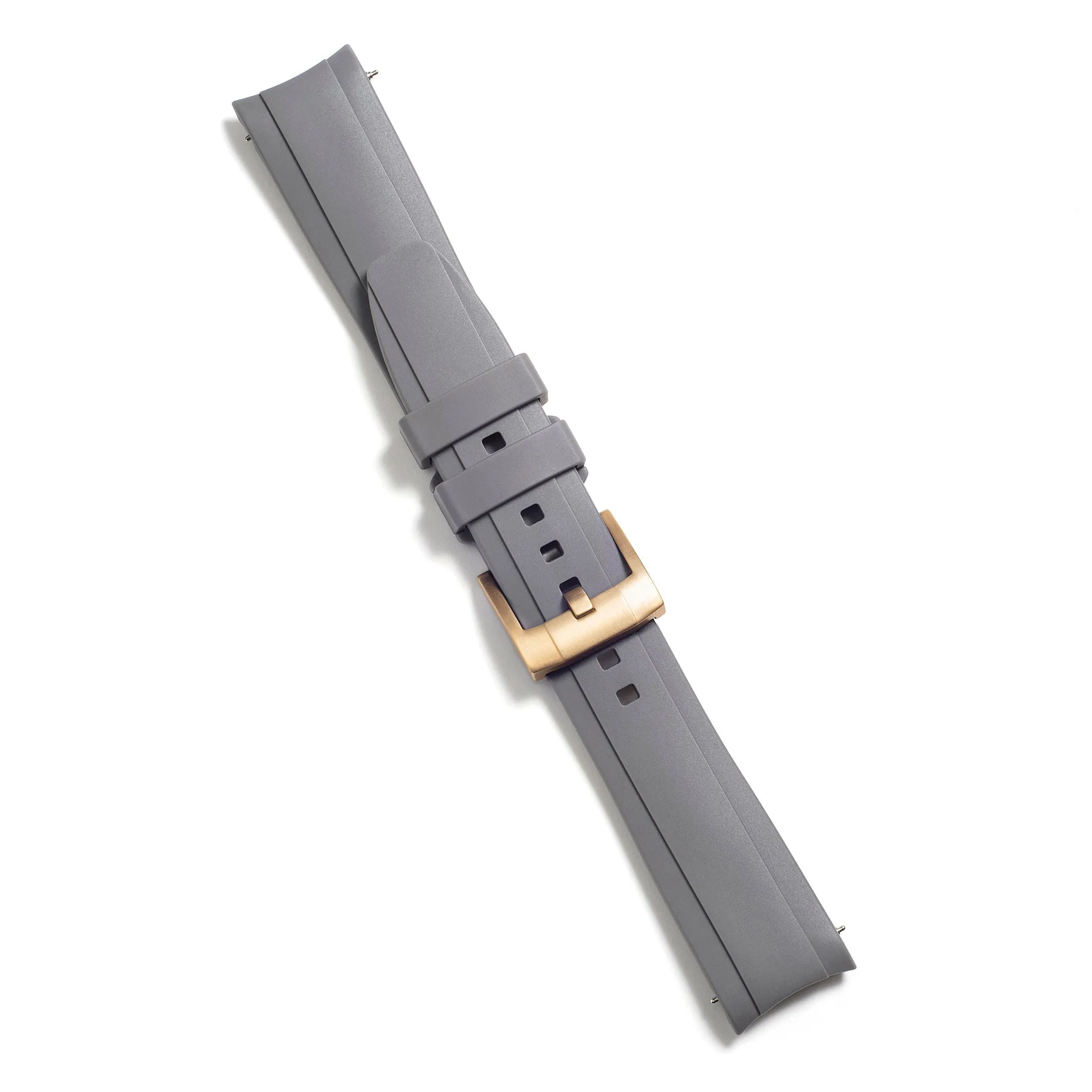 Curved End Rubber Strap for Rolex Submariner with Tang Buckle