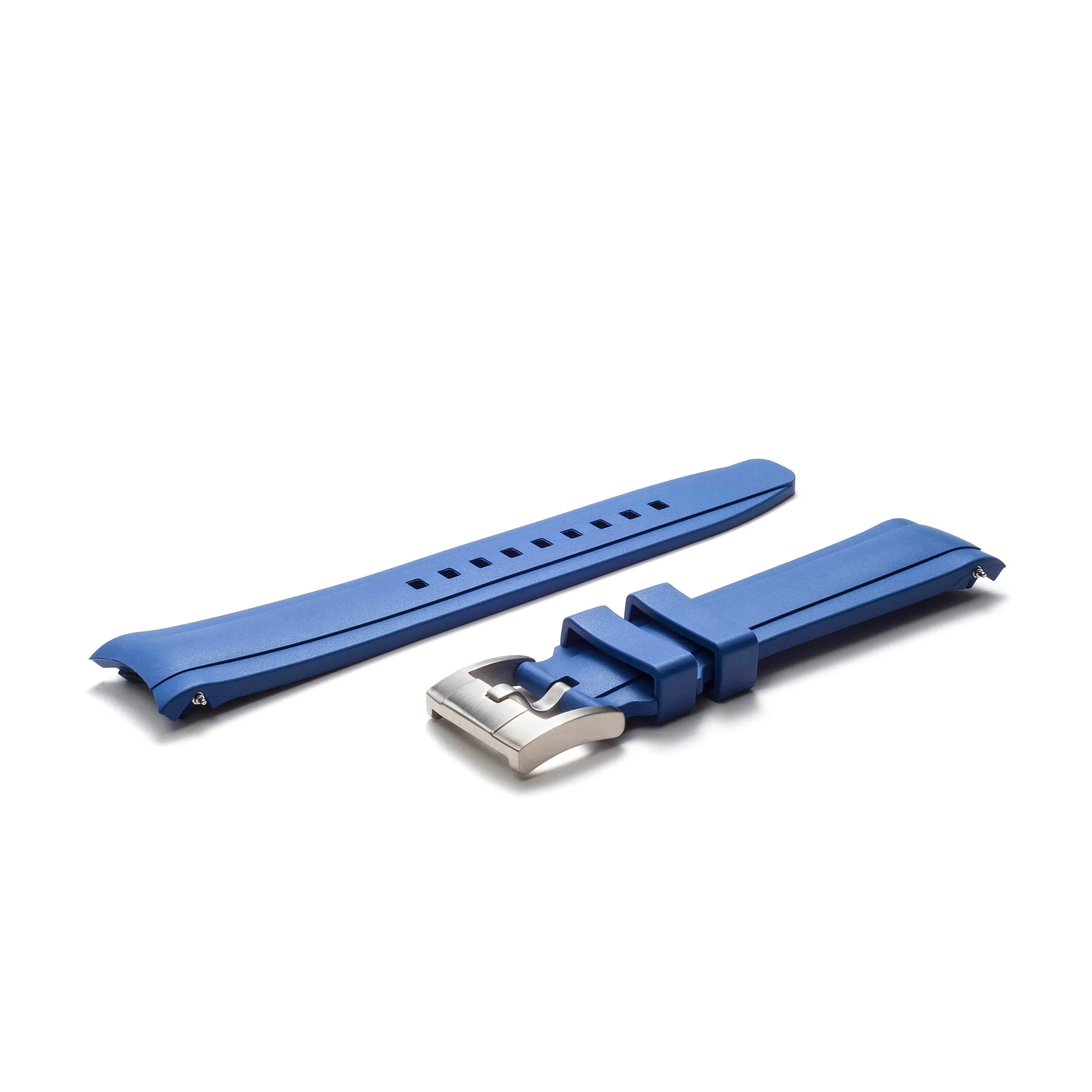 Curved End Rubber Strap for Rolex Submariner with Tang Buckle