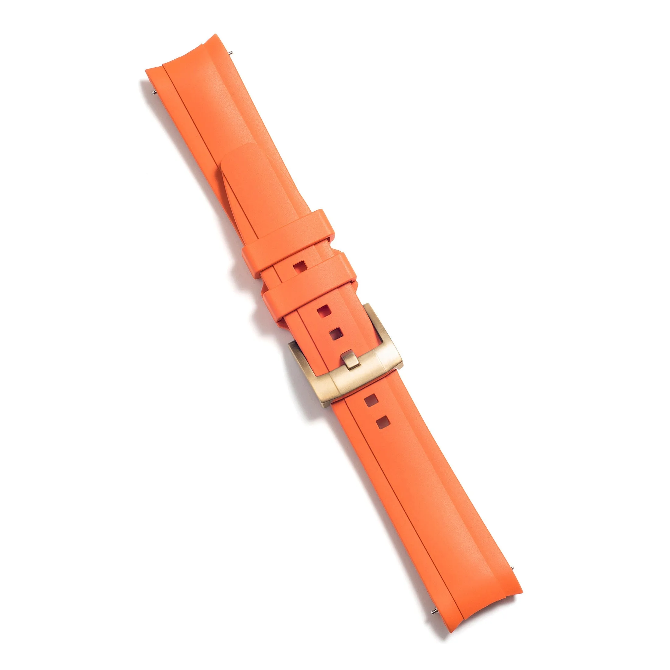 Curved End Rubber Strap for Rolex Submariner with Tang Buckle