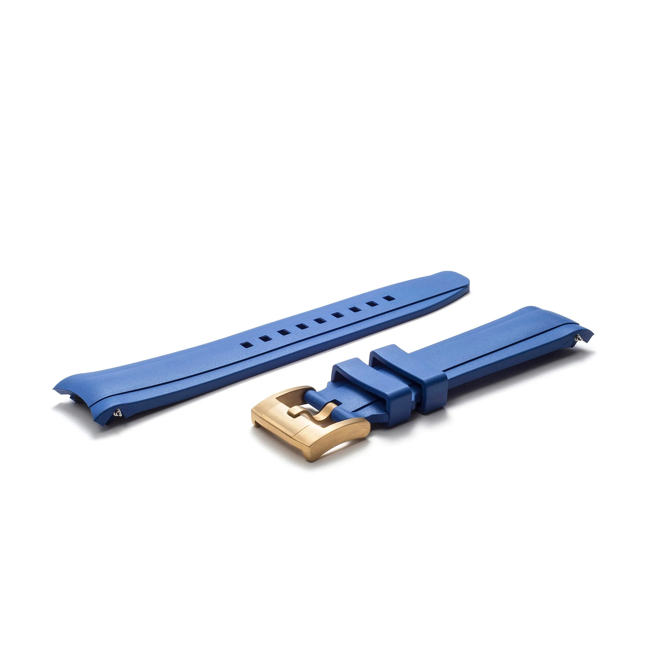 Curved End Rubber Strap for Rolex Submariner with Tang Buckle