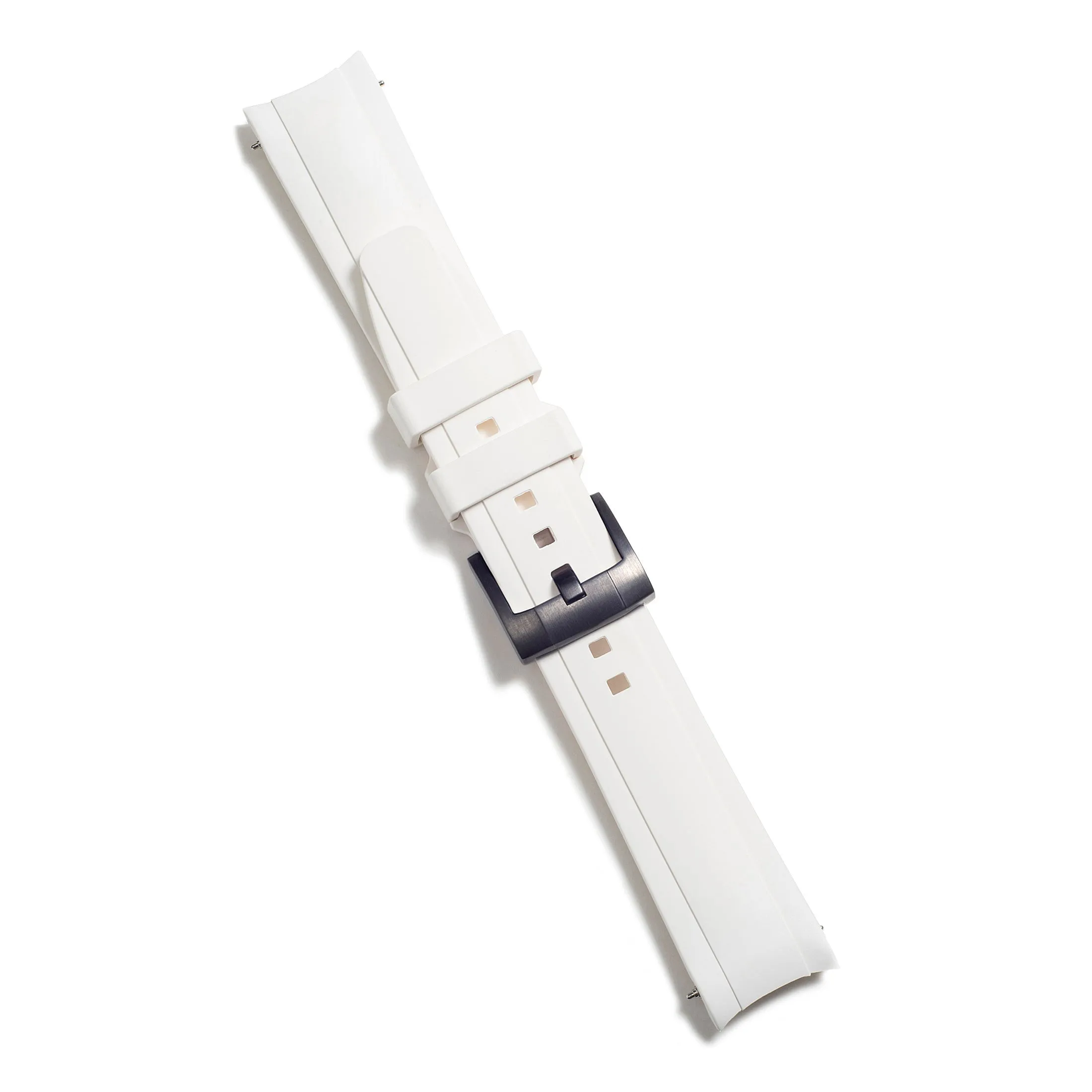 Curved End Rubber Strap for Rolex Submariner with Tang Buckle