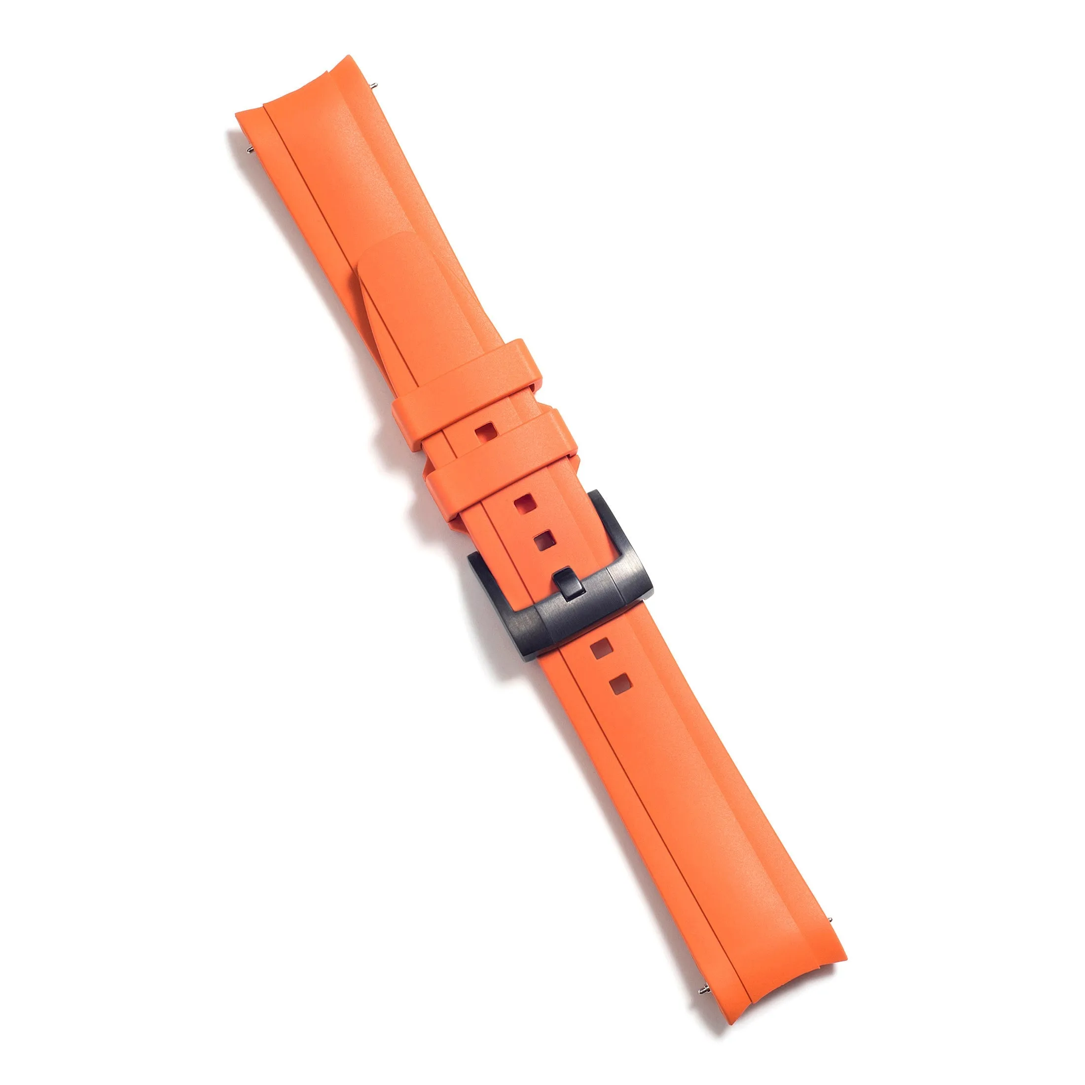 Curved End Rubber Strap for Rolex Submariner with Tang Buckle