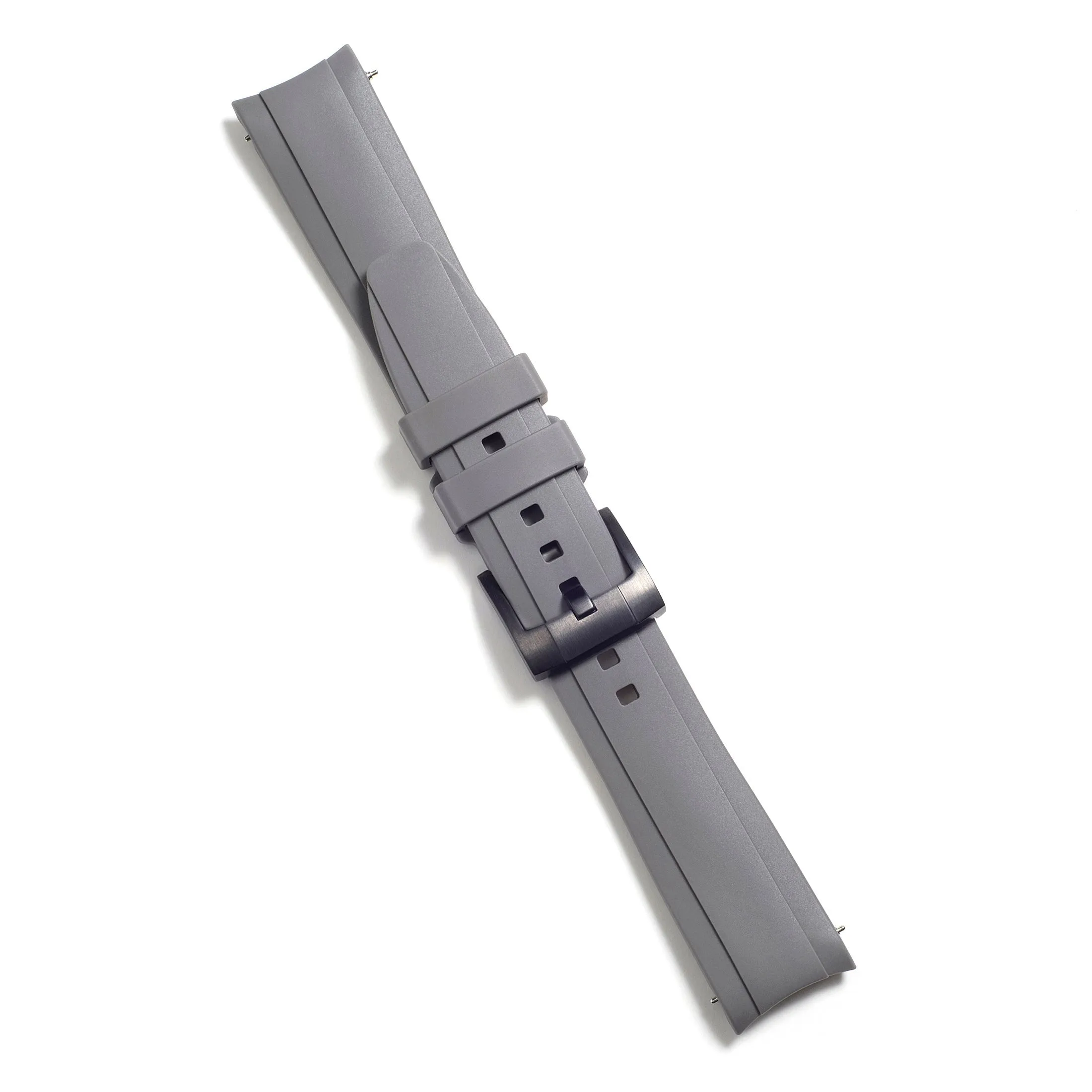 Curved End Rubber Strap for Rolex Submariner with Tang Buckle