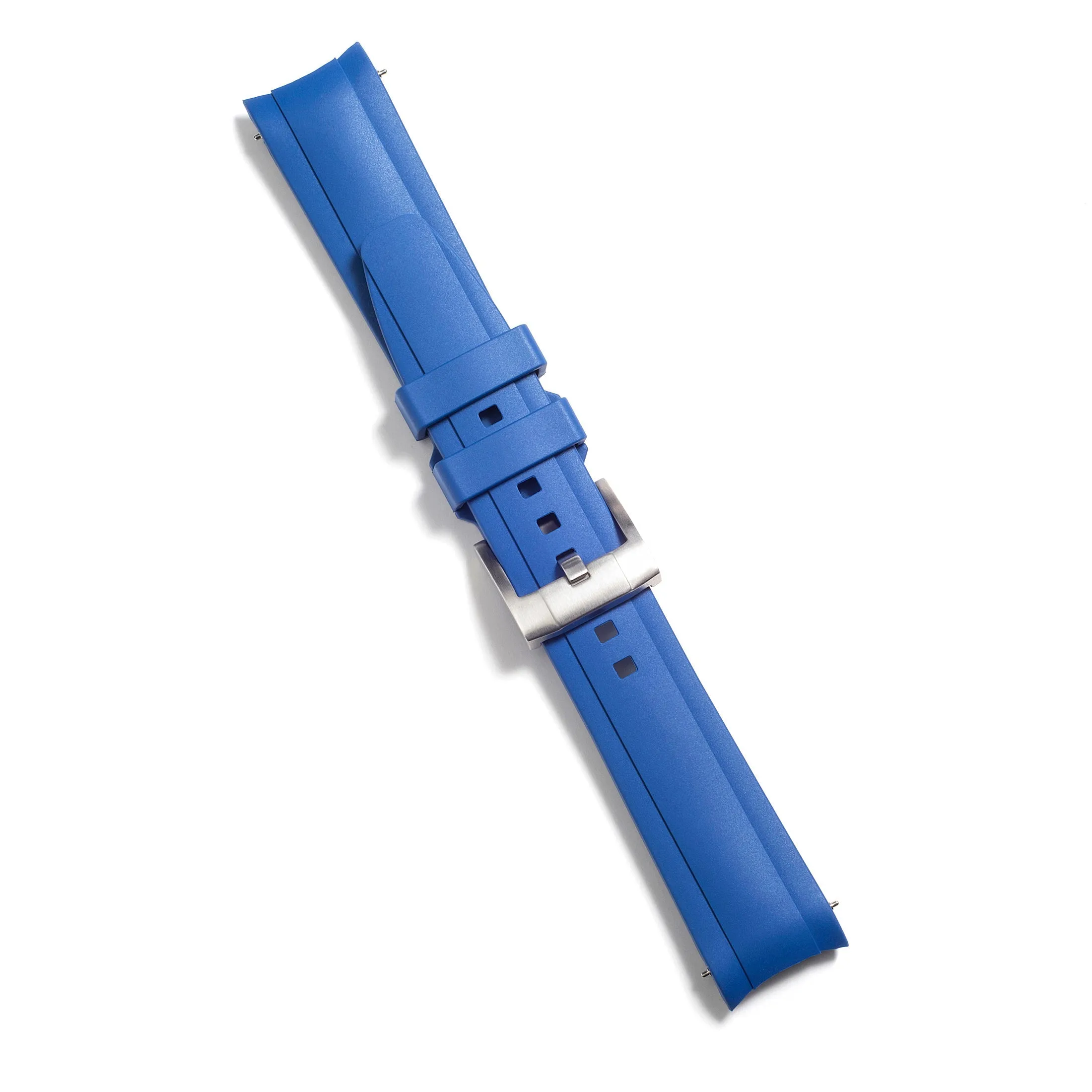 Curved End Rubber Strap for Rolex Submariner with Tang Buckle