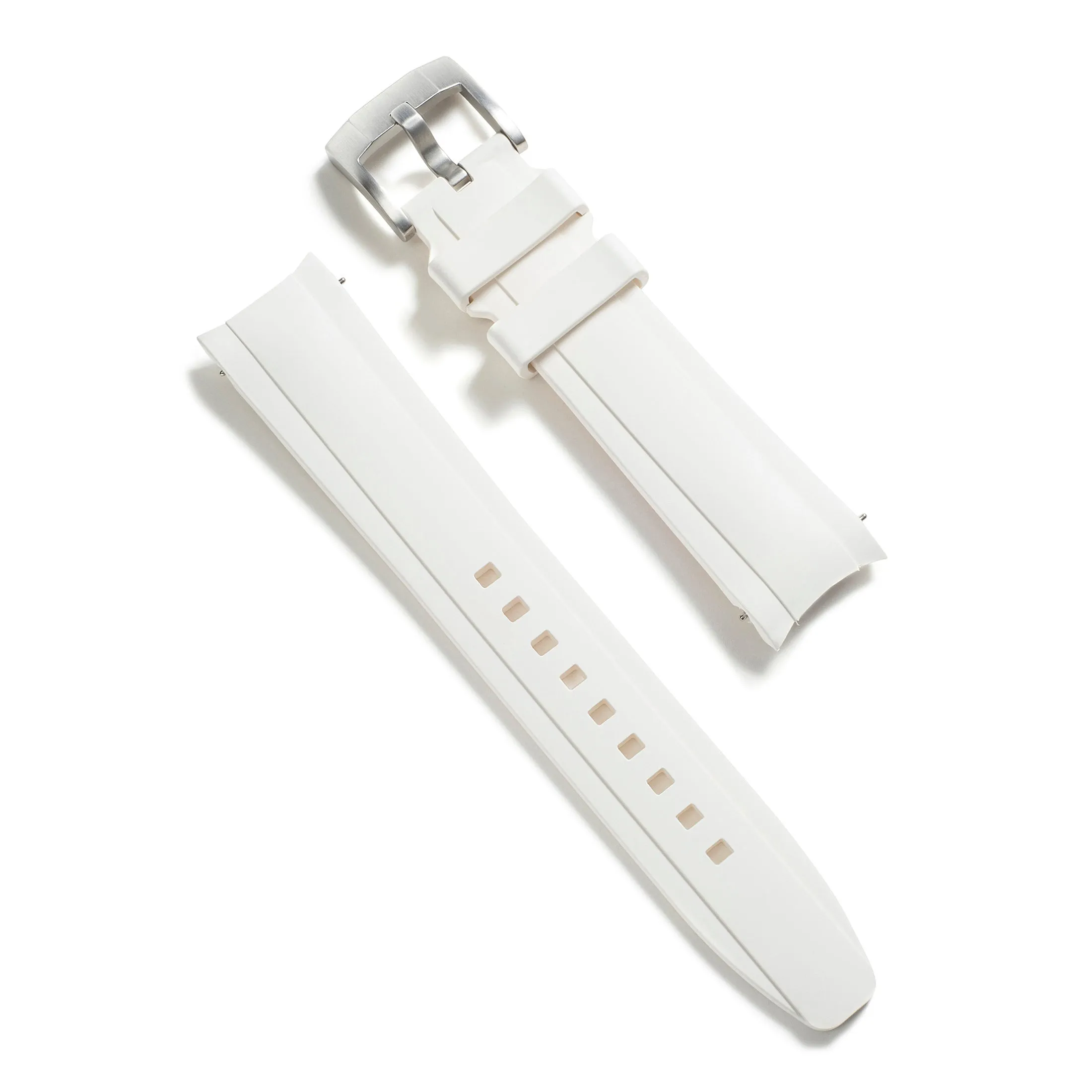 Curved End Rubber Strap for Rolex Submariner with Tang Buckle