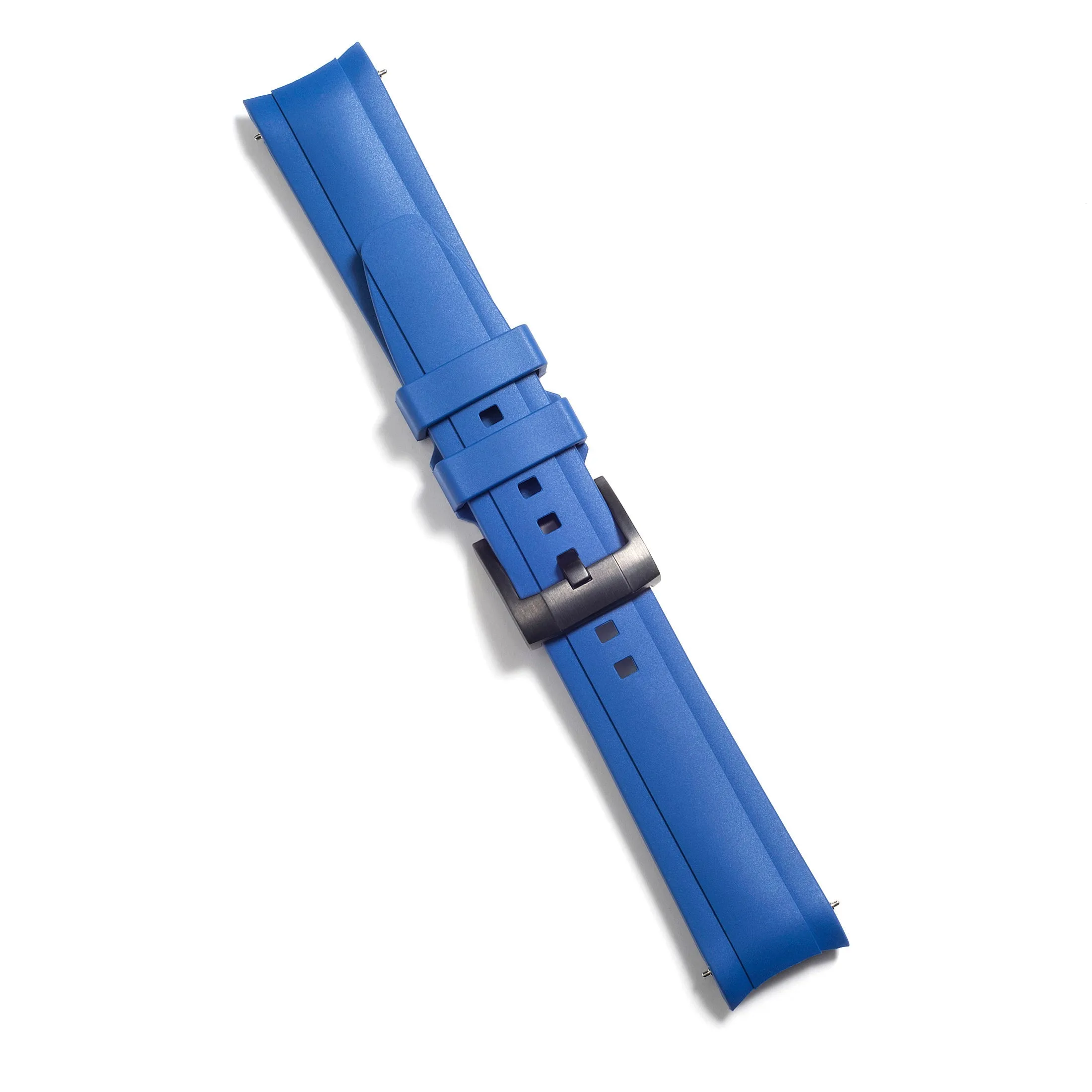 Curved End Rubber Strap for Rolex Submariner with Tang Buckle