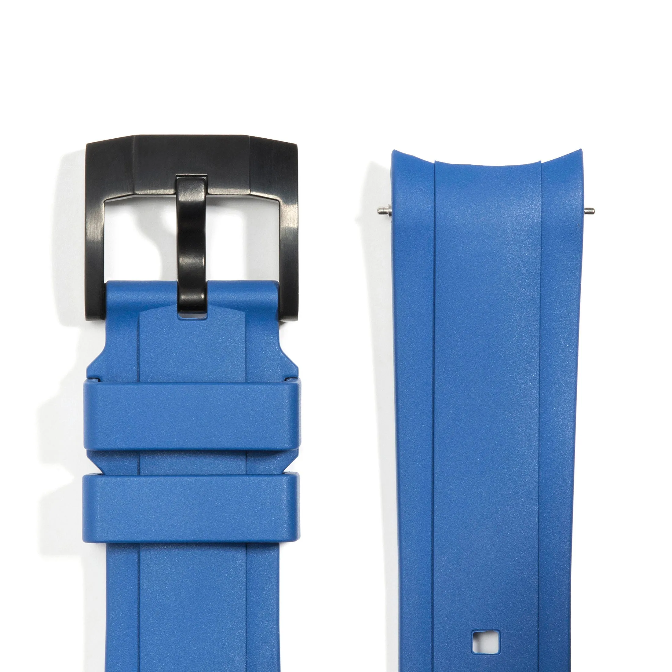 Curved End Rubber Strap for Rolex Submariner with Tang Buckle