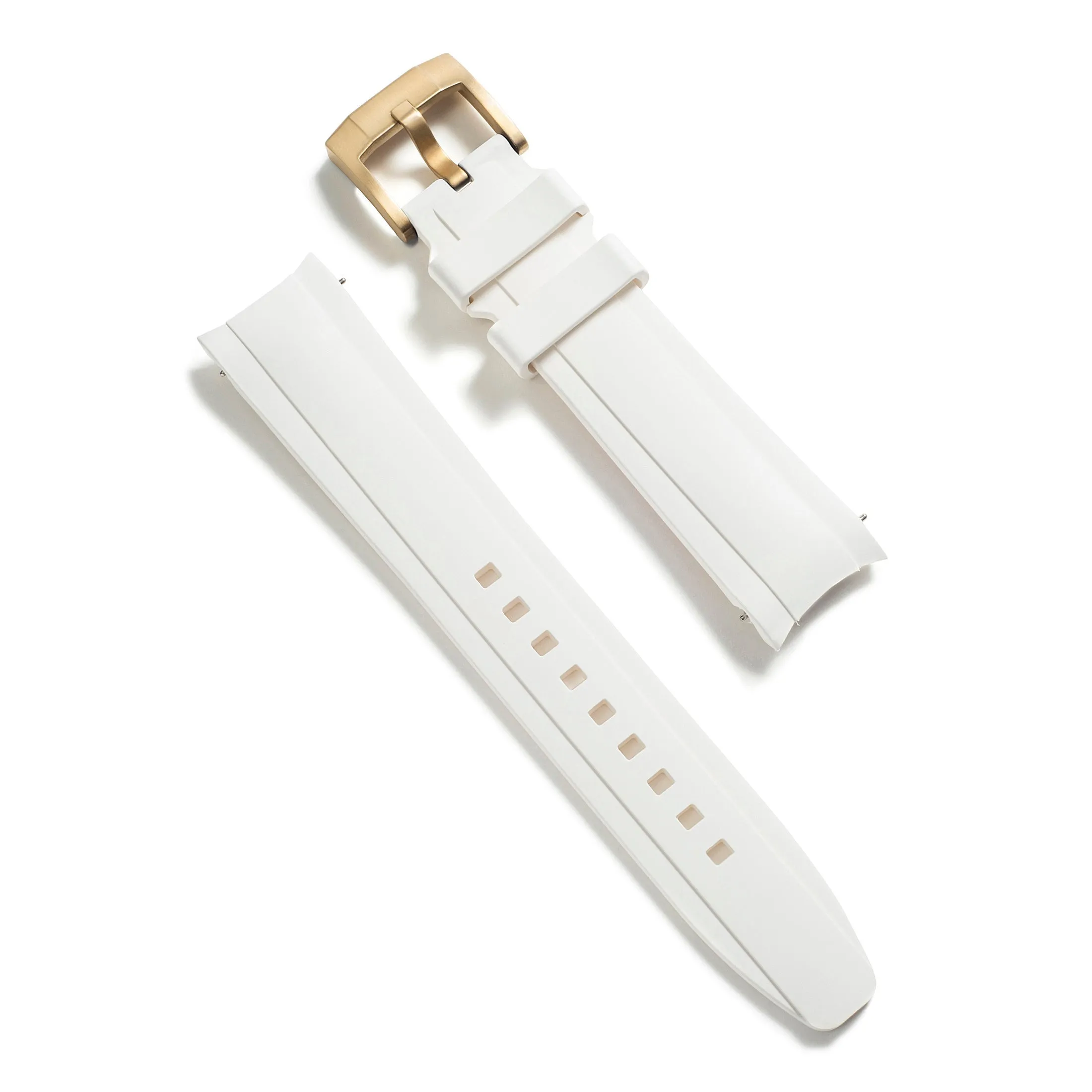 Curved End Rubber Strap for Rolex Submariner with Tang Buckle