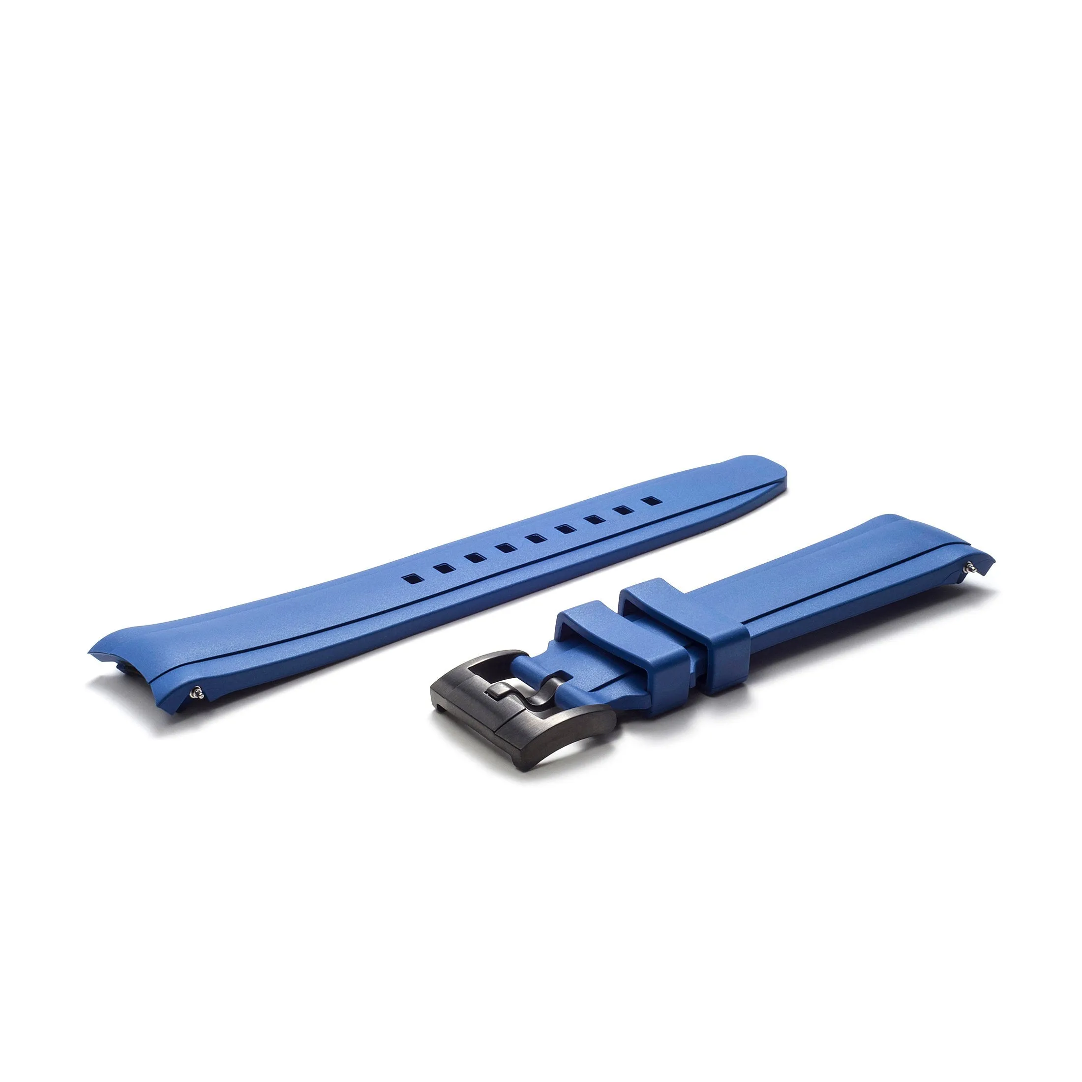 Curved End Rubber Strap for Rolex Submariner with Tang Buckle