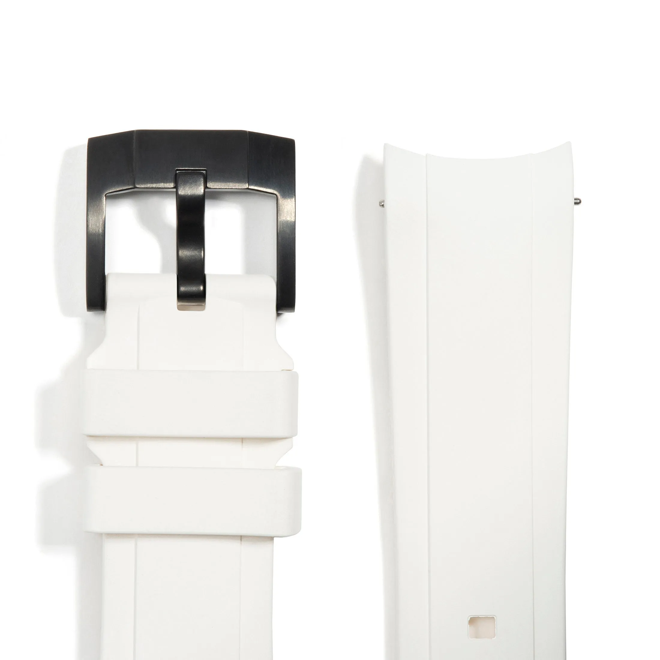 Curved End Rubber Strap for Rolex Submariner with Tang Buckle