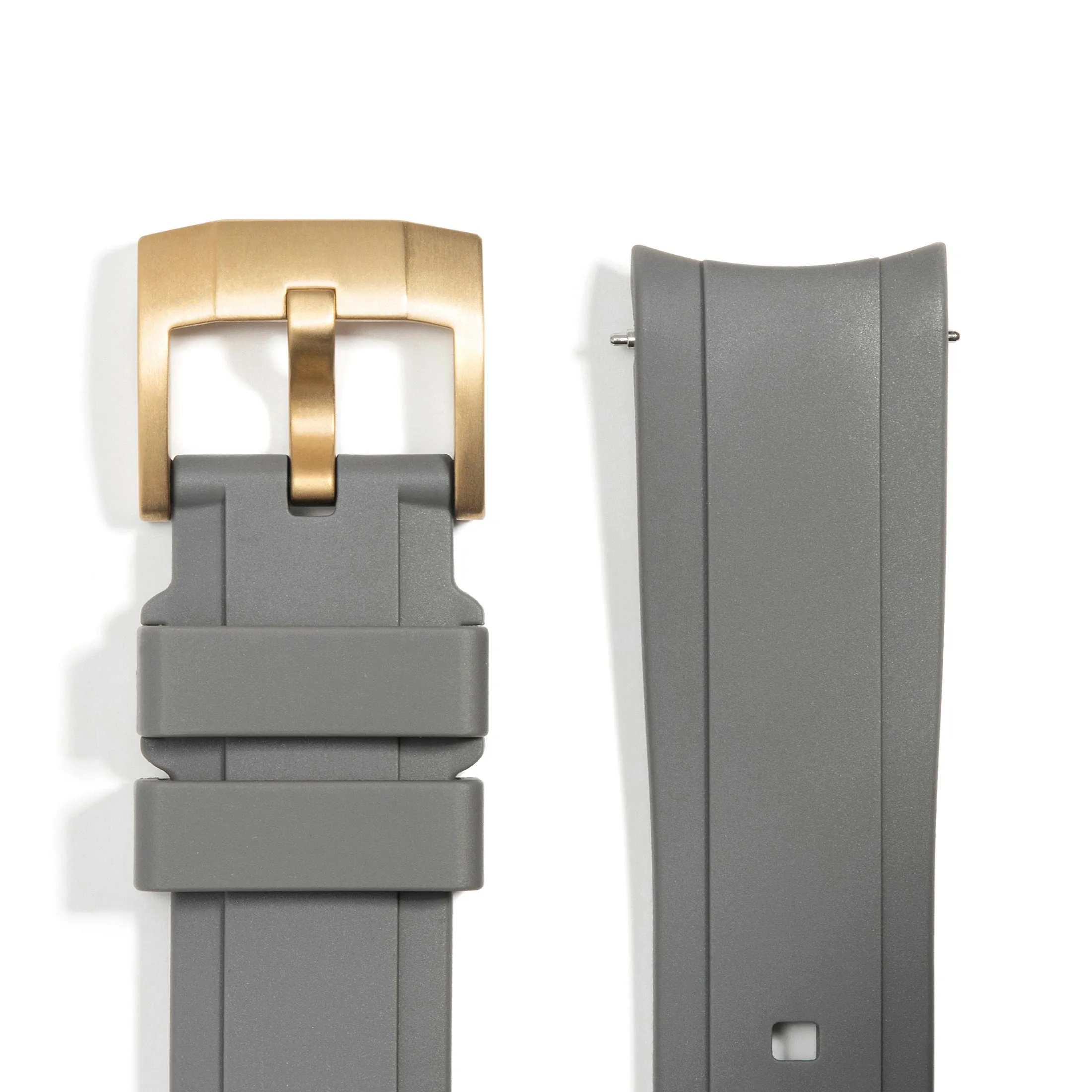 Curved End Rubber Strap for Rolex Submariner with Tang Buckle