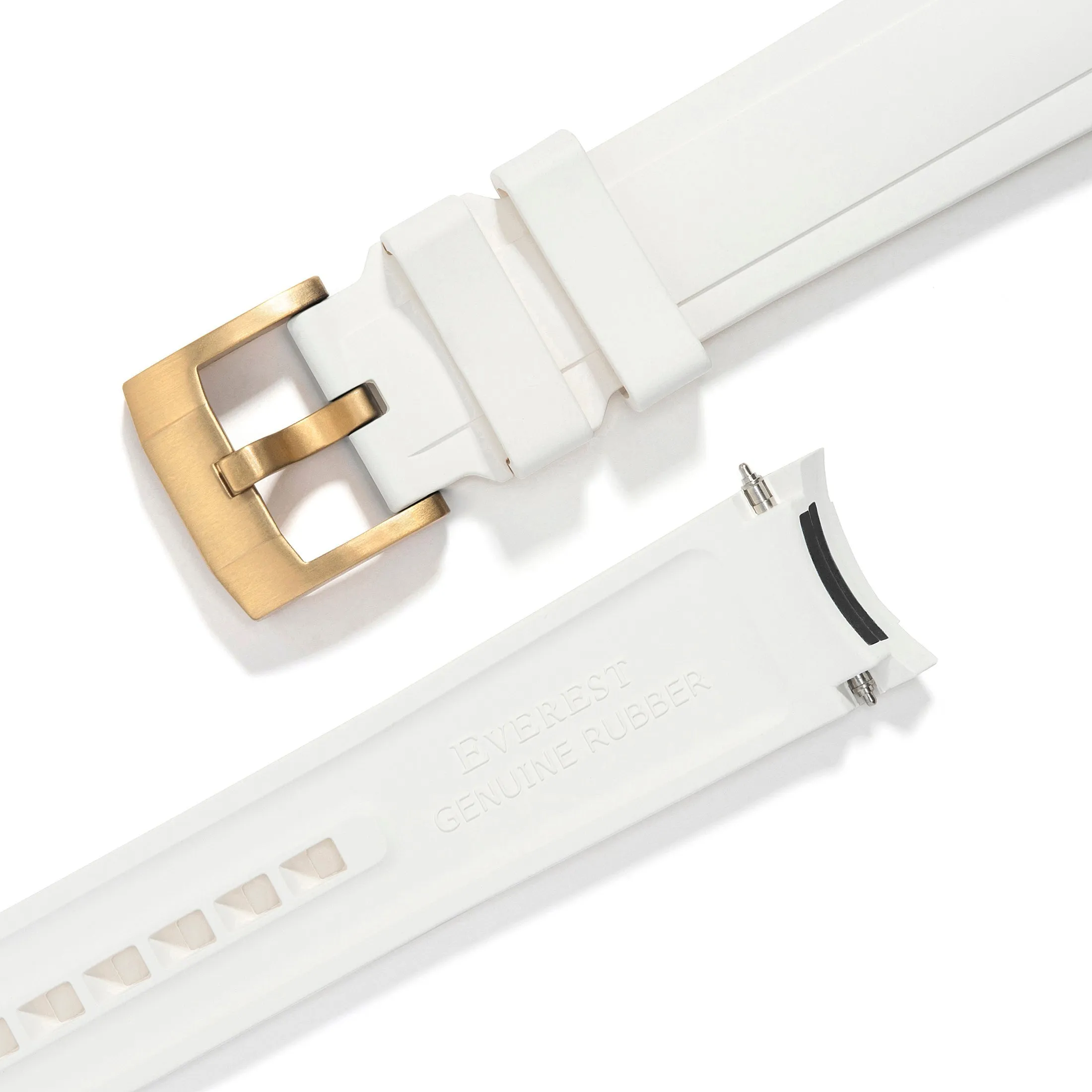Curved End Rubber Strap for Rolex Submariner with Tang Buckle