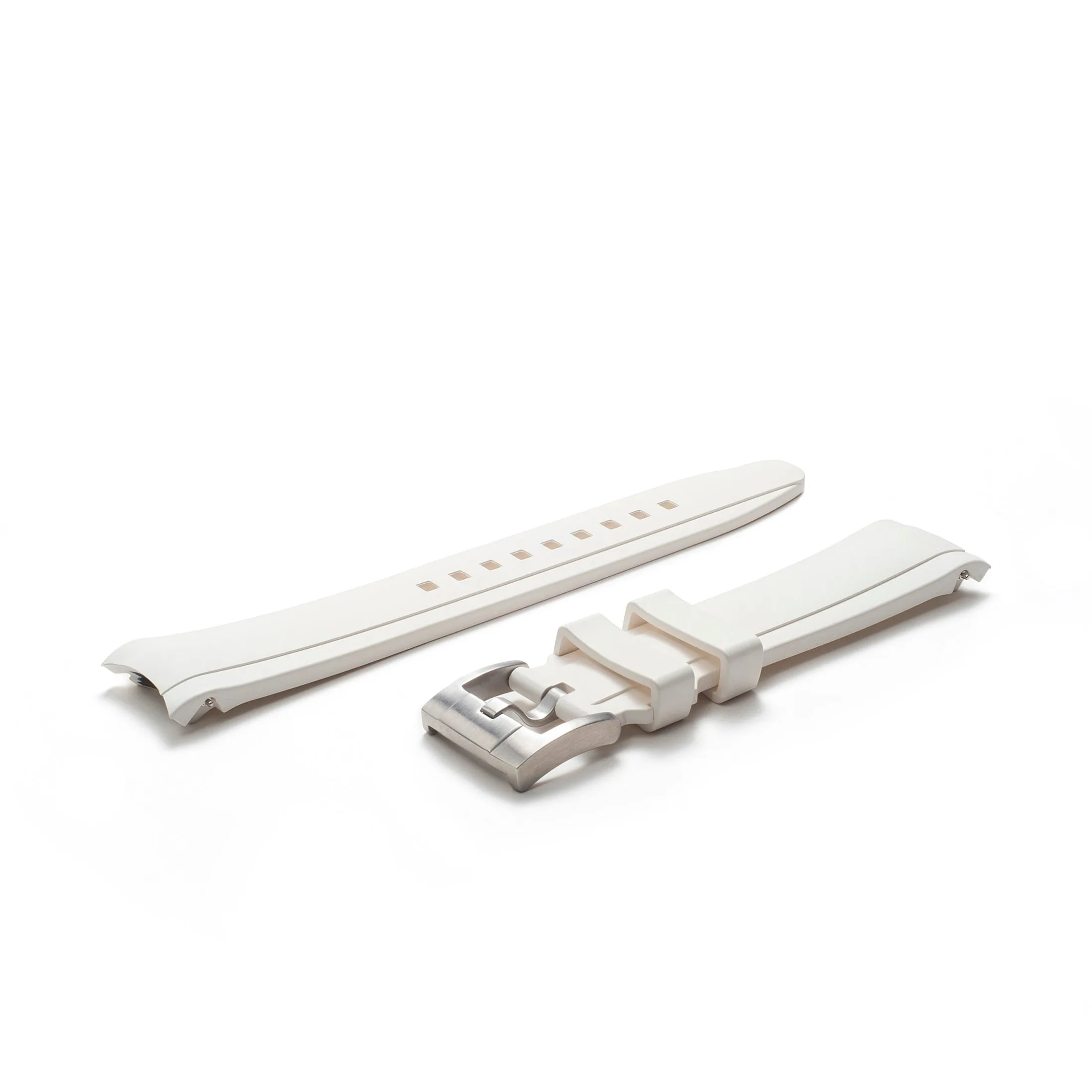 Curved End Rubber Strap for Rolex Submariner with Tang Buckle