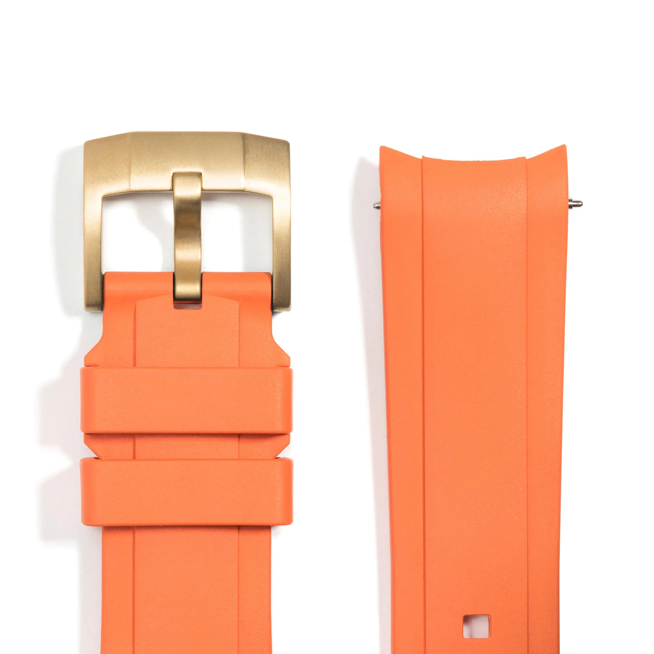 Curved End Rubber Strap with Tang Buckle for Rolex Sub Ceramic No-Date