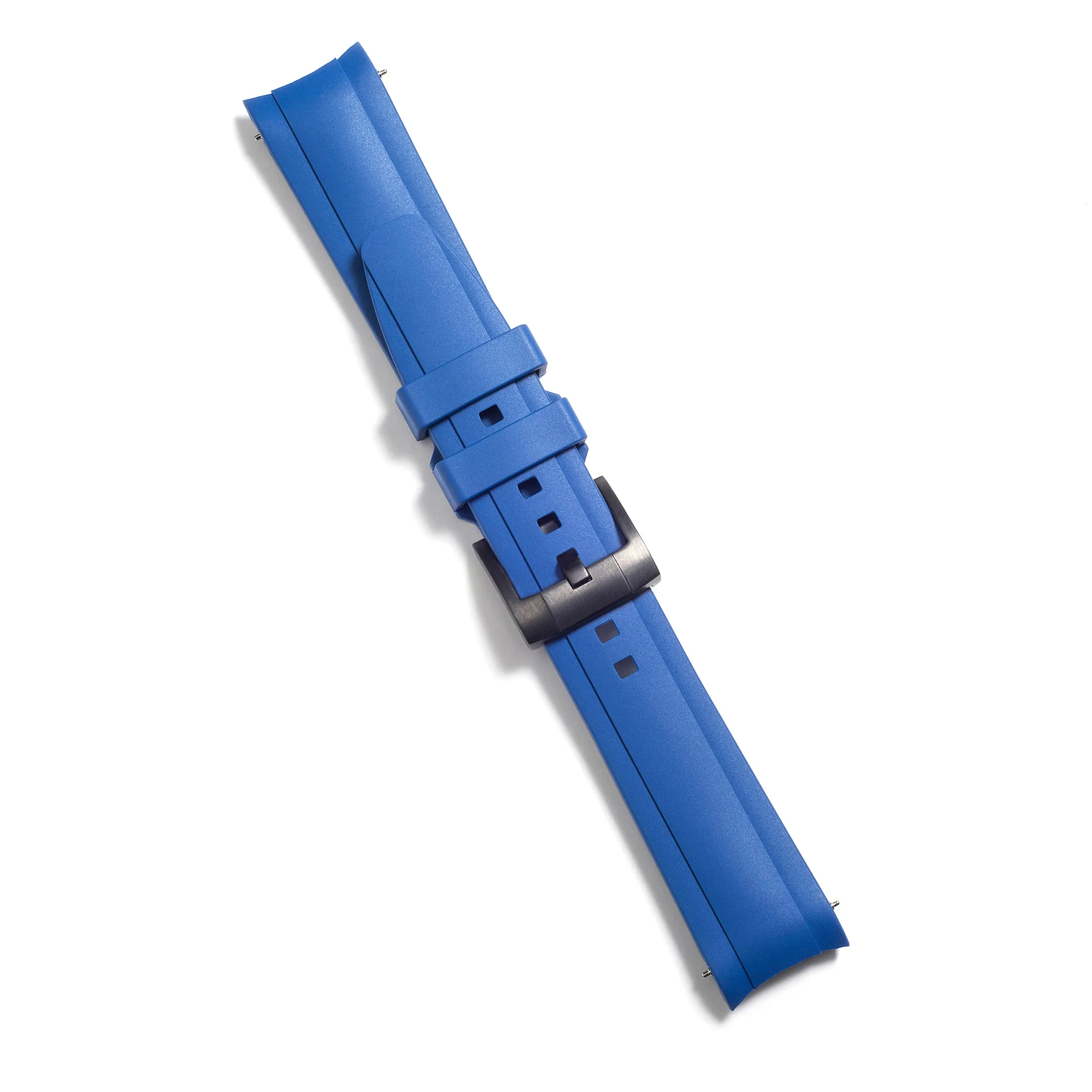 Curved End Rubber Strap with Tang Buckle for Rolex Sub Ceramic No-Date