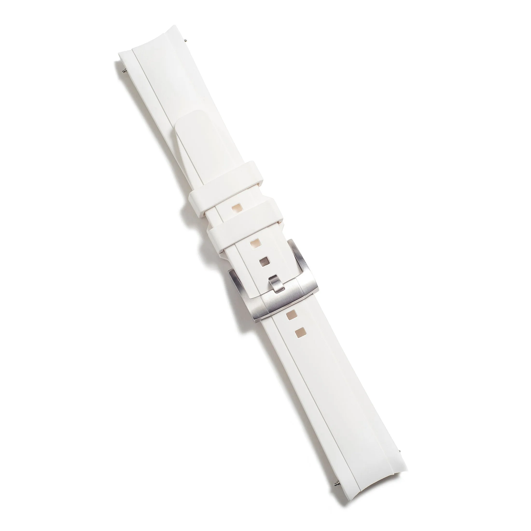 Curved End Rubber Strap with Tang Buckle for Rolex Sub Ceramic No-Date