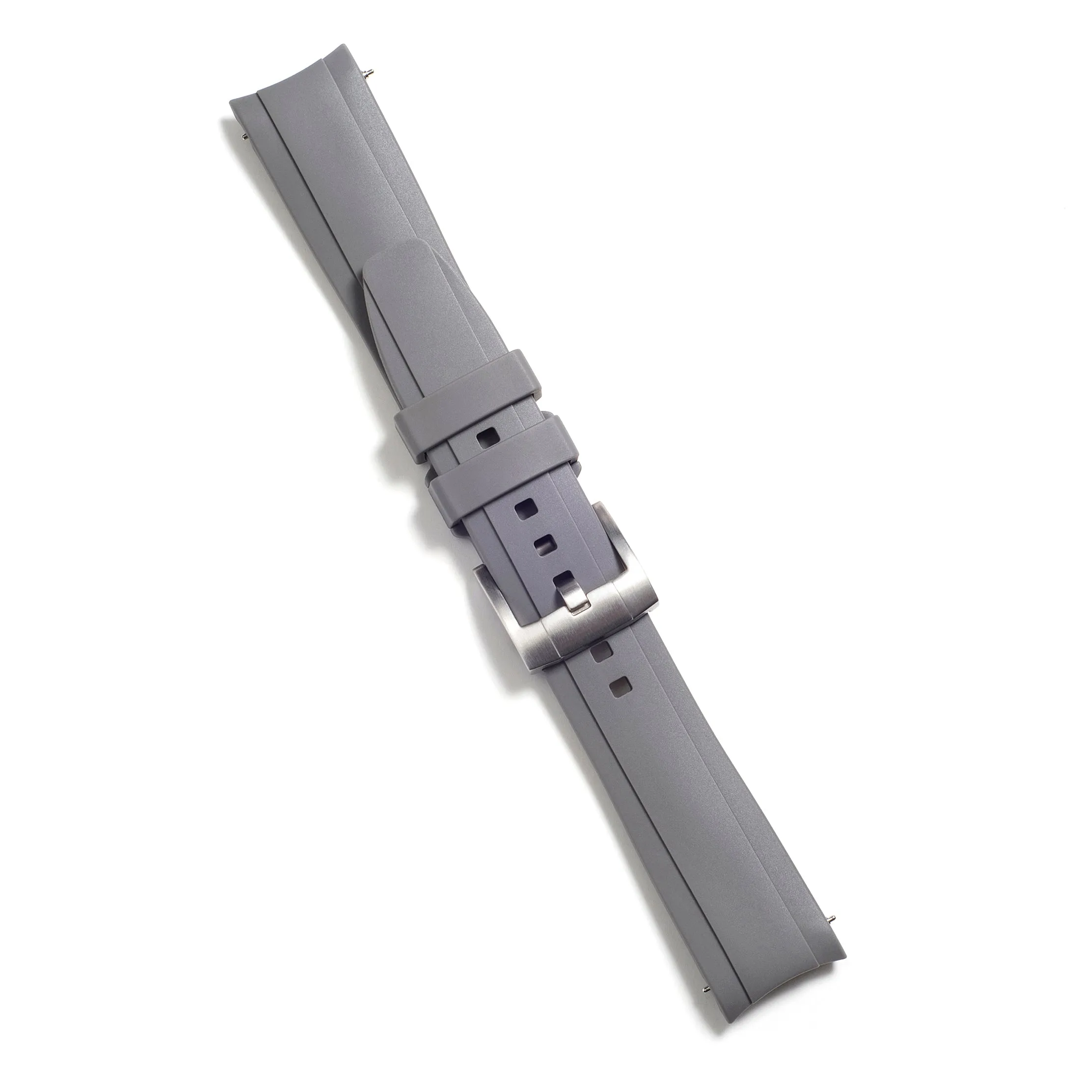 Curved End Rubber Strap with Tang Buckle for Rolex Sub Ceramic No-Date