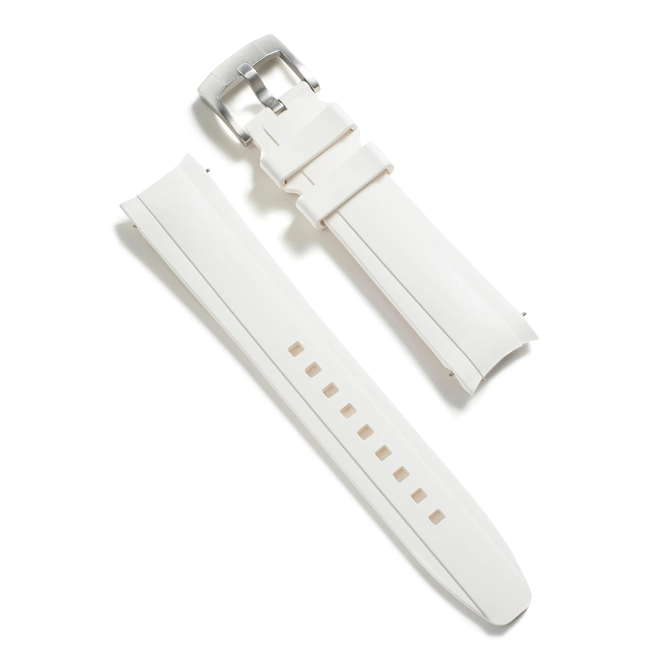 Curved End Rubber Strap with Tang Buckle for Rolex Sub Ceramic No-Date