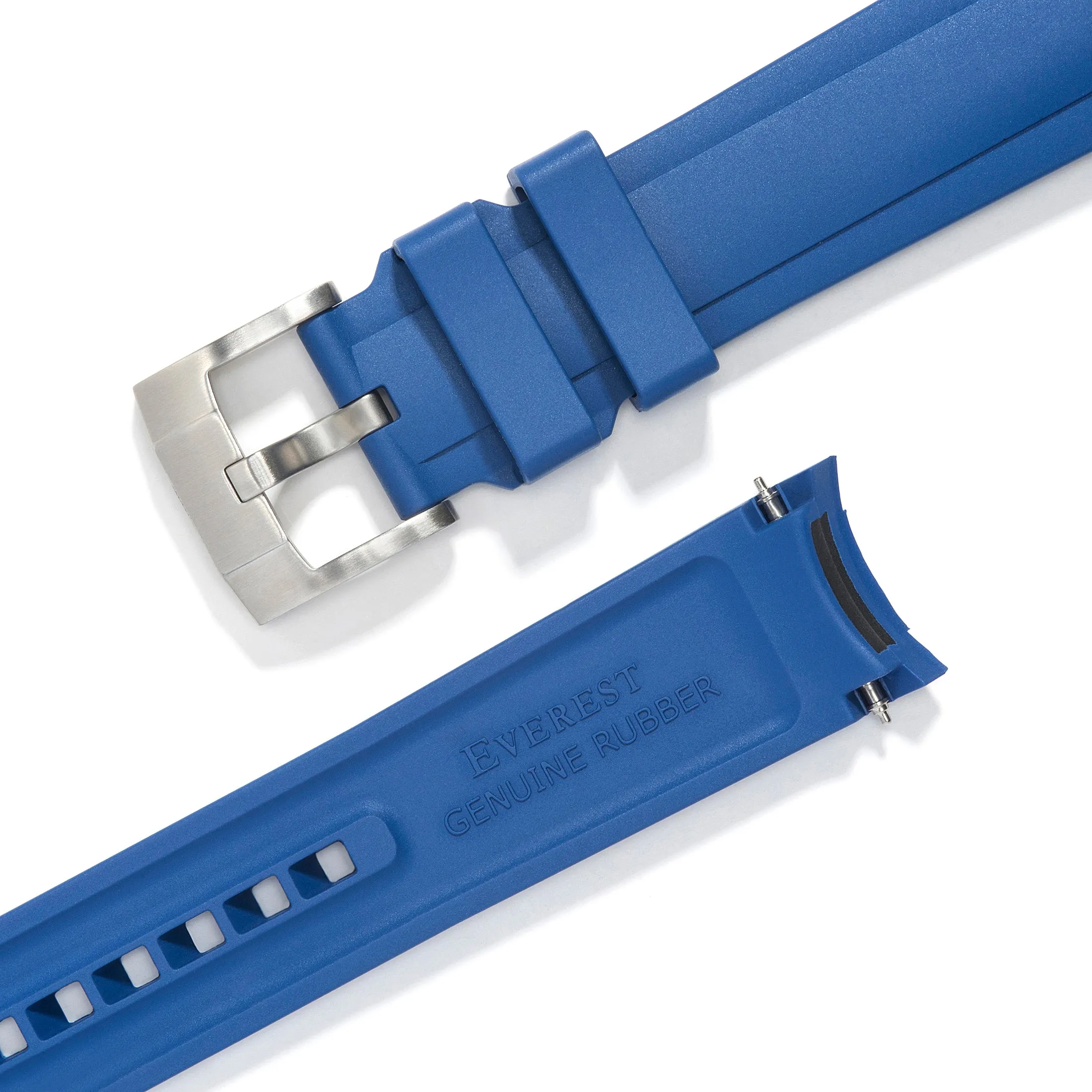 Curved End Rubber Strap with Tang Buckle for Rolex Sub Ceramic No-Date