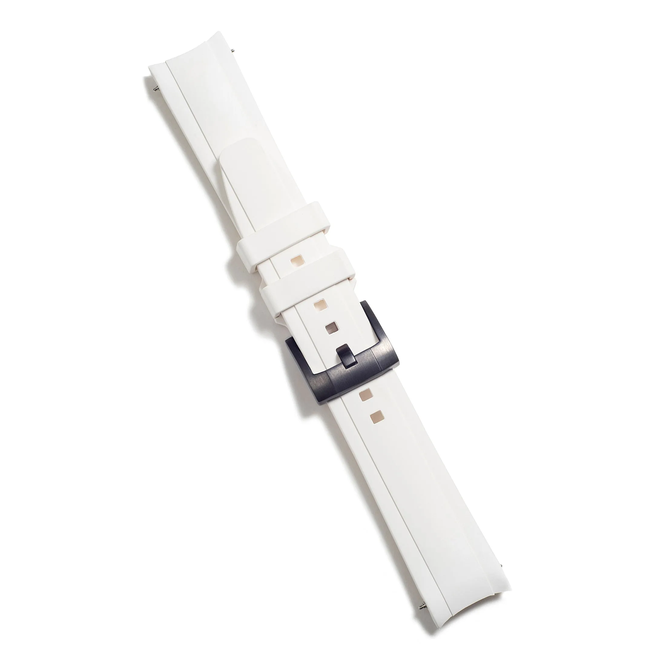 Curved End Rubber Strap with Tang Buckle for Rolex Sub Ceramic No-Date