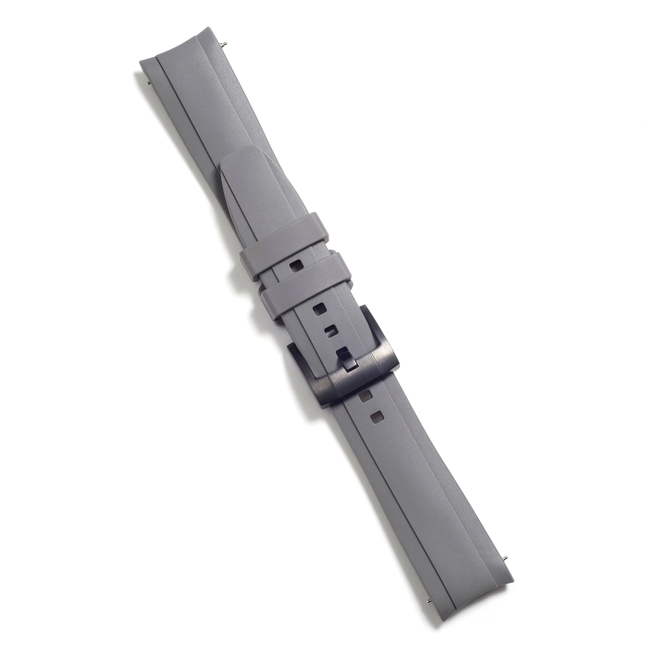 Curved End Rubber Strap with Tang Buckle for Rolex Sub Ceramic No-Date
