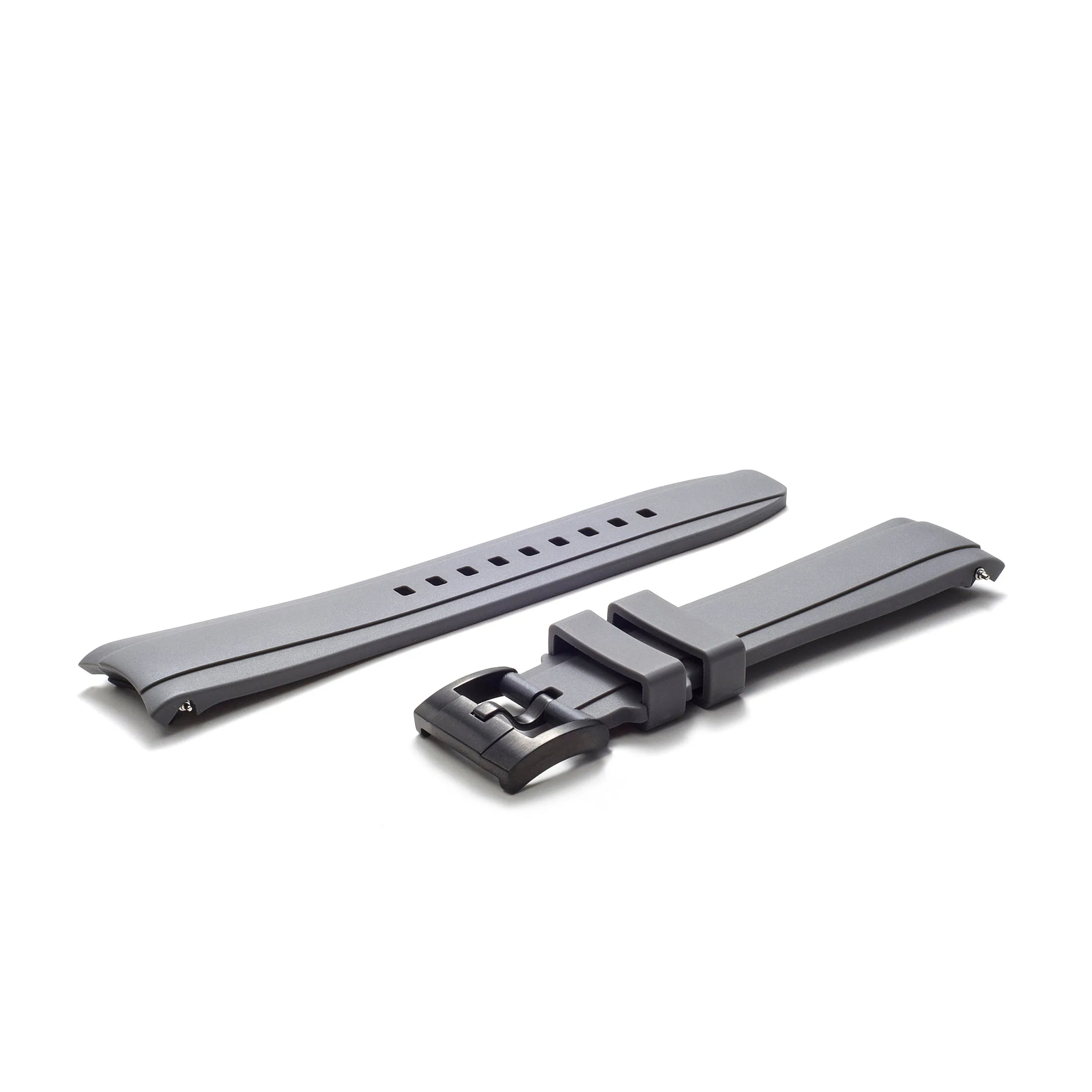 Curved End Rubber Strap with Tang Buckle for Rolex Sub Ceramic No-Date