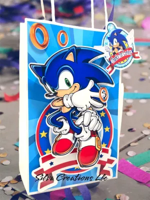Custom Sonic the Hedgehog Themed Party Bags / 10 pcs.