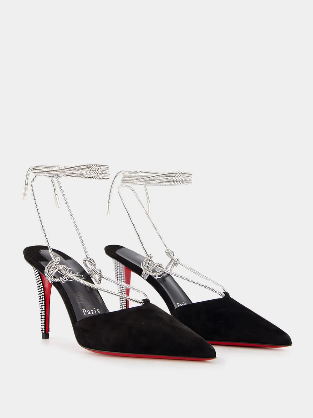 Dazzling Chain Pointed-Toe 85mm Pumps
