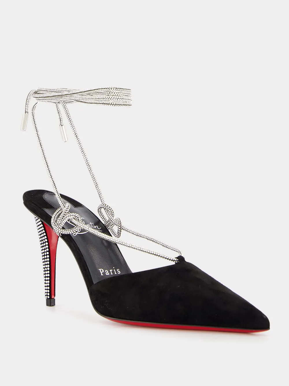 Dazzling Chain Pointed-Toe 85mm Pumps