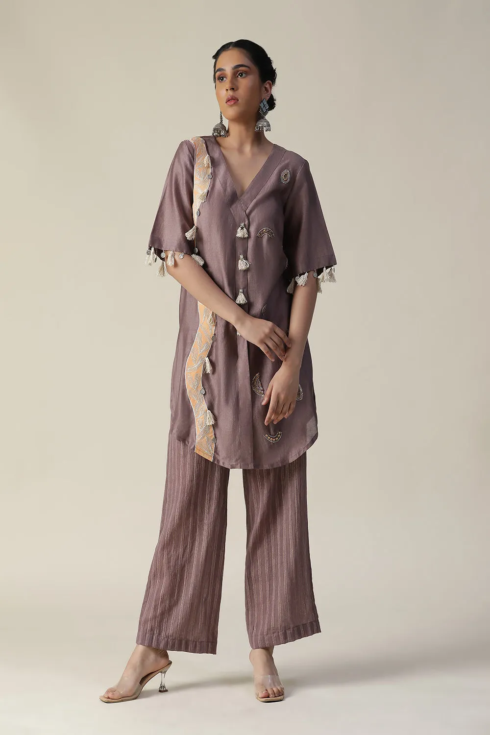 Deep Taupe Hand Painted Cord Set