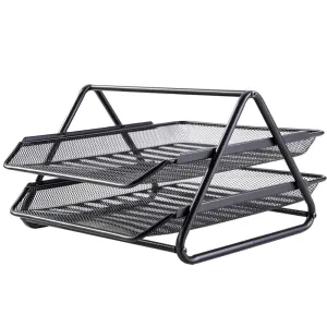 Deli 2 Tier Mesh Document Tray E9183