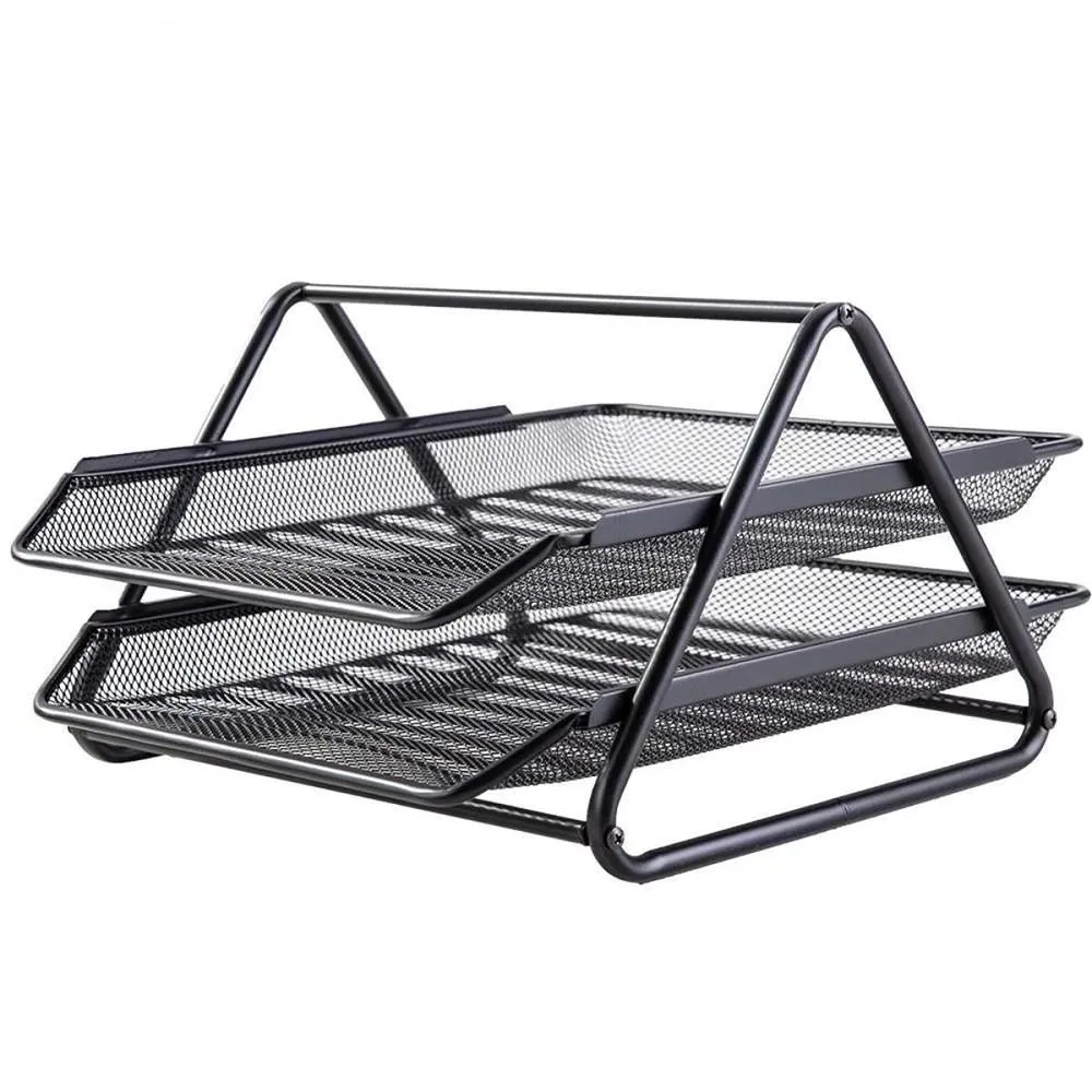 Deli 2 Tier Mesh Document Tray E9183